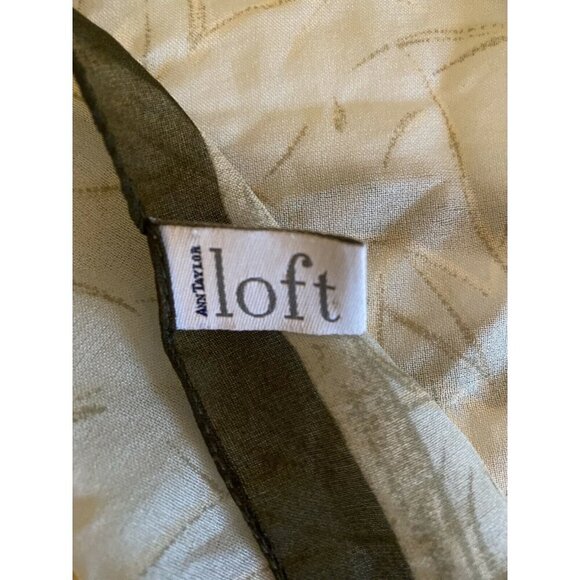 Made in Italy Sheer Chiffon Scarf Blue Brown Floral - Picture 3 of 7